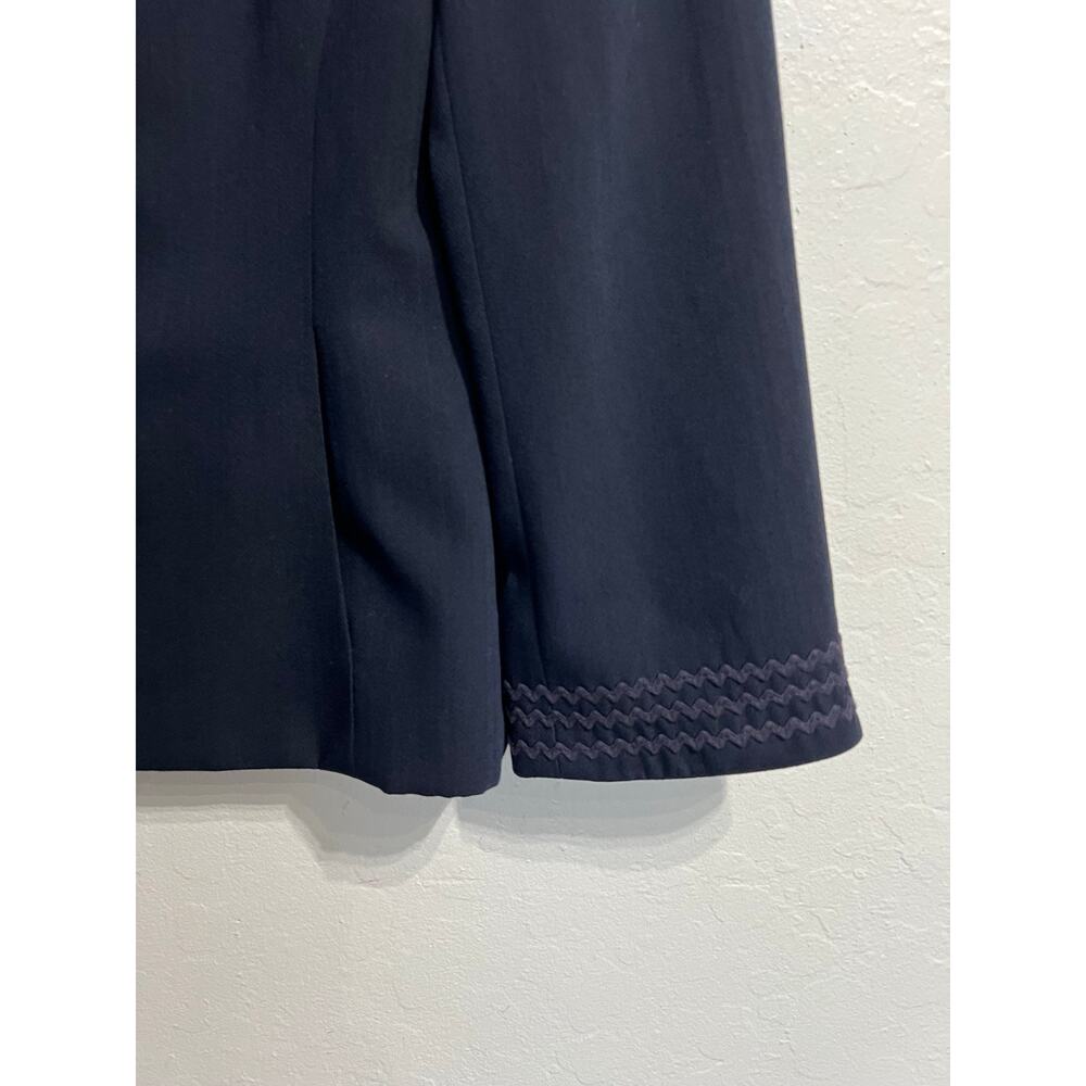 Vtg Nanette Lapore Blazer Sz 4 Jacket Navy Blue Y2k Office Siren 90's Preppy USA - Picture 2 of 6